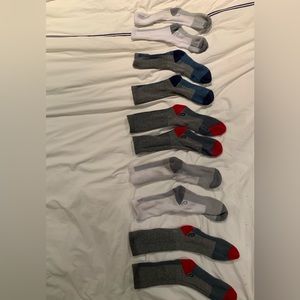 Asics brand five pair high quality running socks